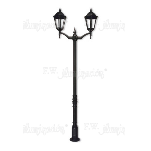 Farola fundicion alum. 2luc. c/columna