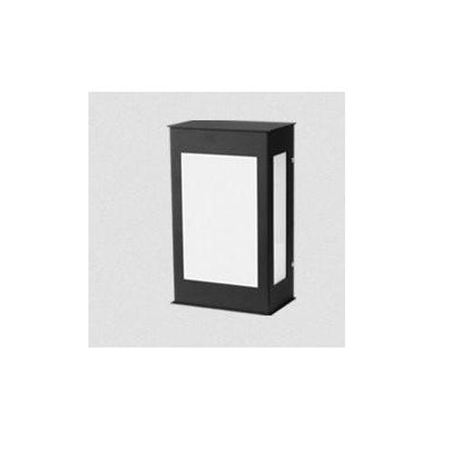 Medio farol de chapa y vidrio E27 negro