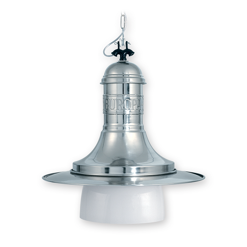 Colgante 1 luz 48cm tulipa abierta platil