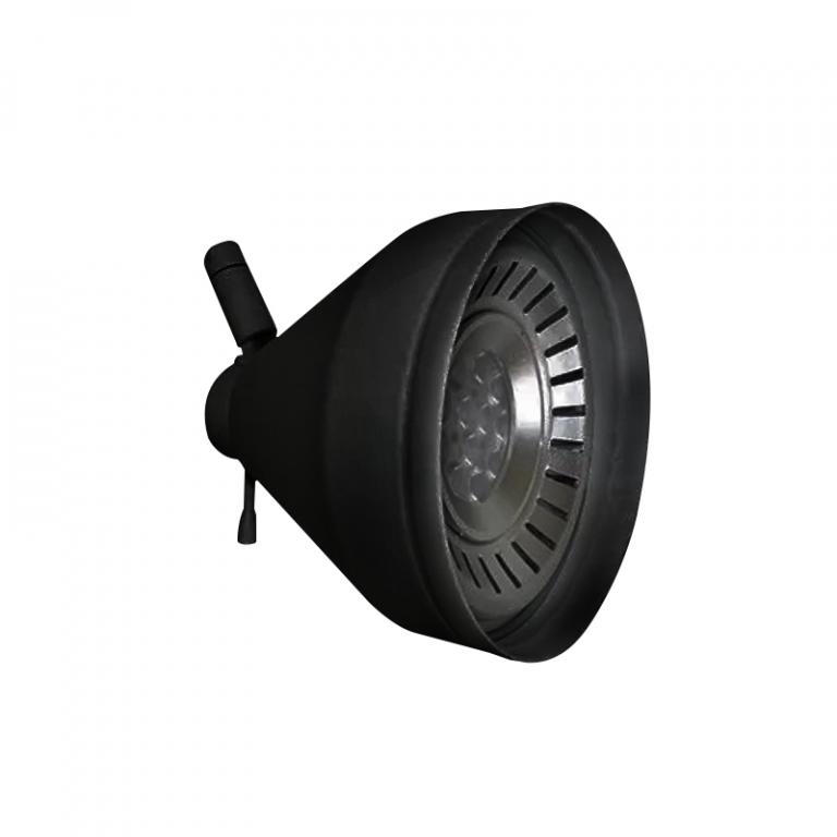 Spot cónico para AR111 GU10 color negro texturado