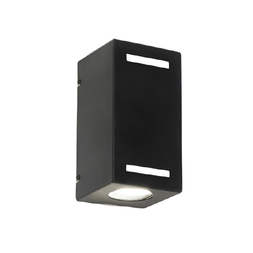 APLIQUE BIDIRECCIONAL RECTANGULAR GU10  HIERRO NEGRO