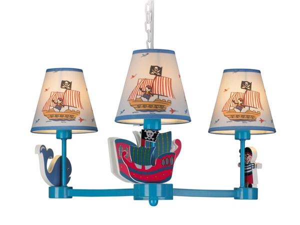 Araña 3 luces c/pant. pirata E27