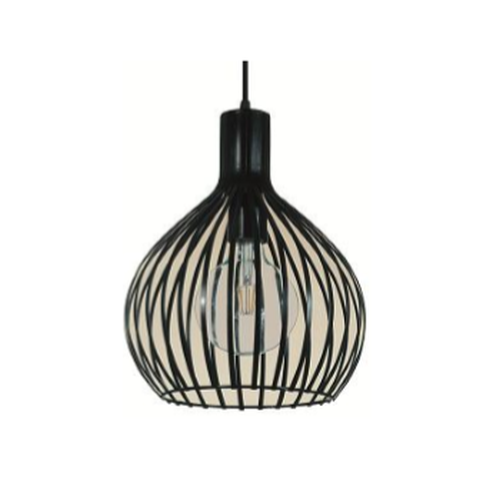 Colgante cuenca E27 negro