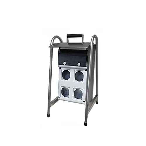 SOPORTE ACERO INOXIDABLE CON TECHO CON GABINETE BLOCK 4 SCA004-AR