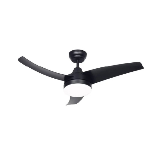 Ventilador de techo con 3 aspas 3000K-4000K-6000K 24W negro