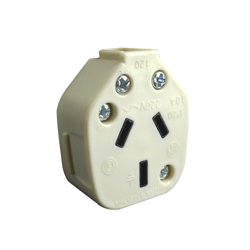 Ficha hembra 3 patas 250V 10A marfil