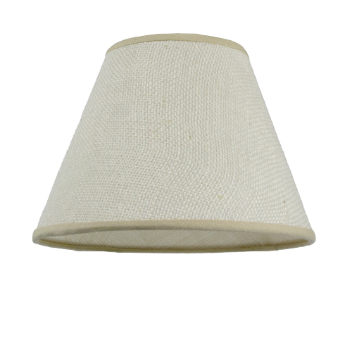 Pantalla arpillera clara nº4 cónica para velador medidas 10x20x16