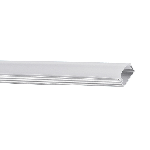 Perfil de alum de aplicar p/tira de led 1mt c/ dif de polic platil 1,55x0,59cm