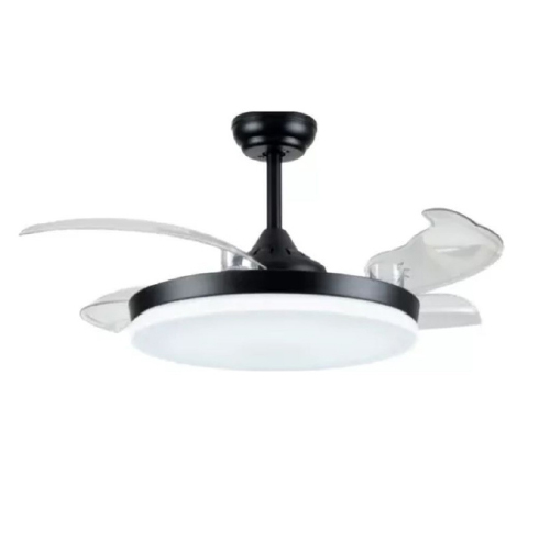 Ventilador de techo con 3 aspas 3000K-4000K-6000K 36W negro