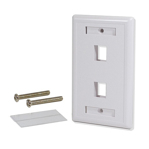 FACEPLATE TAPA PLANA 2P BLANCO