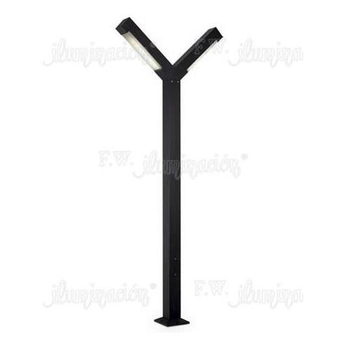 FAR.ALUMINIO 2 BRAZOS  4E27 NEGRA 9500/2