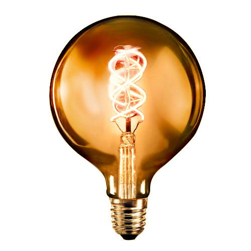 LAMP. ANTIQUE LED G95 SPIRAL 4W ULTRACAL. AMBAR E27