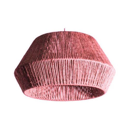 Colgante de 1 luz cuerdas 40 x 20 cm Flora rosa