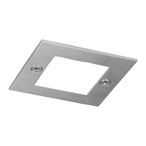 Embutido  koldo aluminio y vidrio led 2,5W 3000K 7x7cm acero