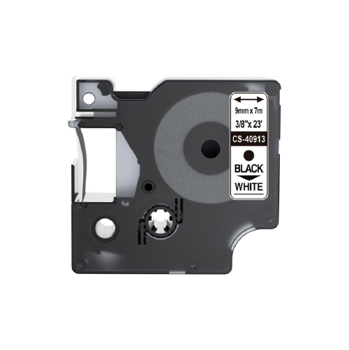 Cinta para rotuladora Dymo negro s/bl. 9mm