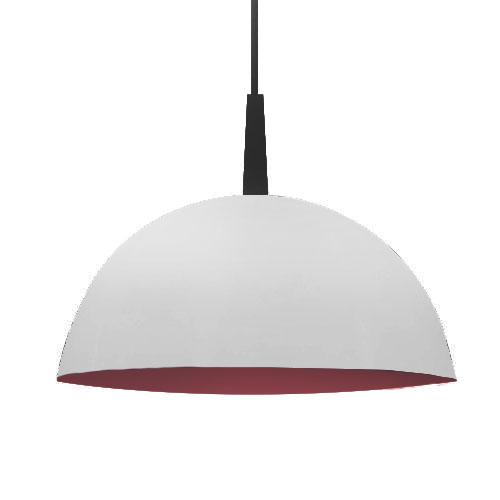 CAMPANA 1/2 ESFERA BLANCO/BORDO 21CM. 306/A BCO/BO