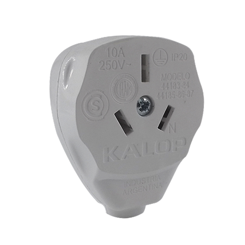 Ficha Hembra Salida Lateral 10A.blanco