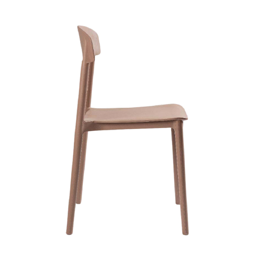 SILLA  ASIENTO Y ESTRUCTURA DE PP APILABLE DISEÑO MODERNO TAUPE