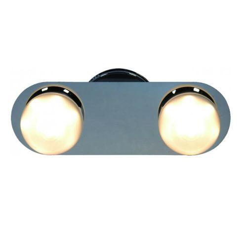 Aplique led 2x5W 3000K cromo bola