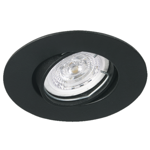 Embutido AR111 redondo móvil sin zócalo negro