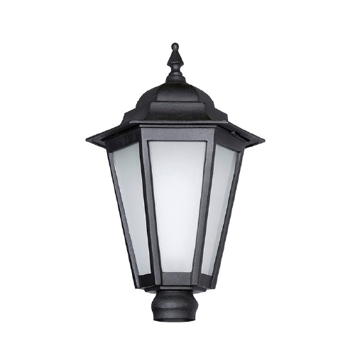 Farol de aluminio con vidrio satinado