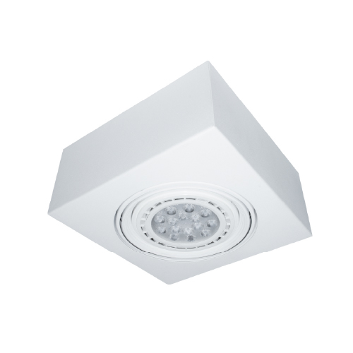 Plafón cardánico para AR111 1 luz blanco texturado 19,7x19x7x10cm