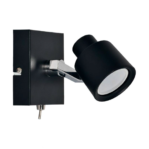 APLIQUE 1LUZ GU10 NEGRO SHEILA