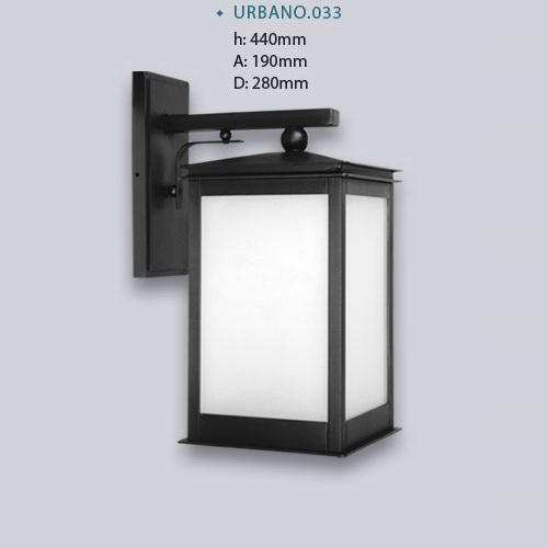 FAROL C/MENSULA  HIERRO NEGRO URBANO 033