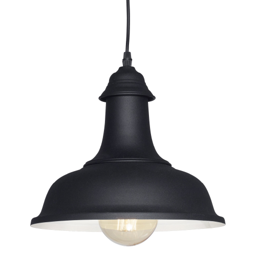 Colgante colonial 1xE27 negro 30,5cm