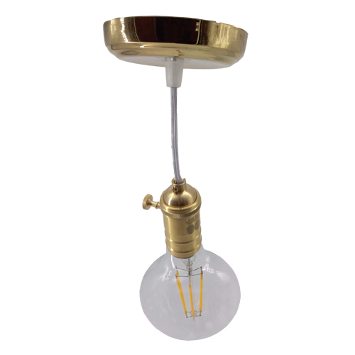 KIT COLG.E27 C/PORT.VINTAGE C/PERILLA DORADO 9506