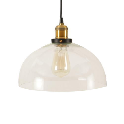 Colgante 1 luz E27 vidrio 24cm cobre brillante