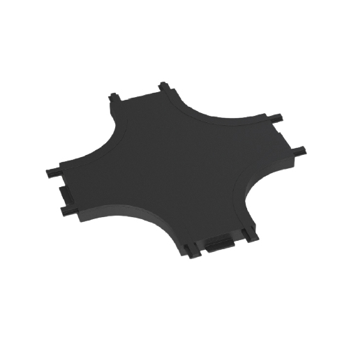 CONECTOR TIPO X PLANO P/ RIEL MAGNETICO SKYLINE NEGRO