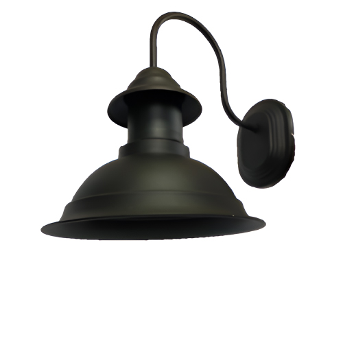 APLIQUE SOMBRERO 1 LUZ E27 32CM NEGRO MICRO