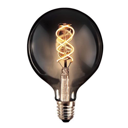 LAMP. ANTIQUE LED G95 SPIRAL 4W ULTRACAL. SMOKED E27