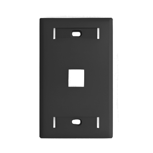 FACEPLATE CARGADO 1P NEGRO (CAT5E) (T568 B)