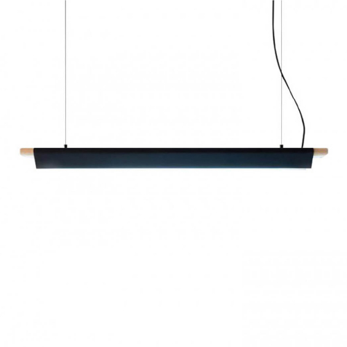 COLGANTE SKYLINE MADERA LENGA/METAL NEGRO 1,40MTSx12CM