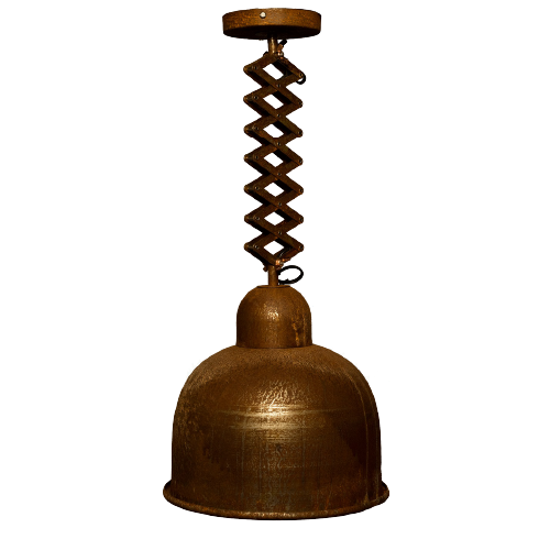 Colgante extensible 1 luz E27 color oxido