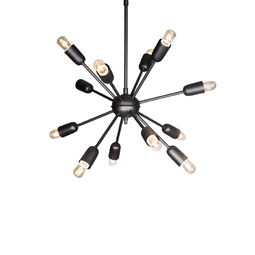 COLGANTE EXPLOSION MINI12xE27 NEGRO