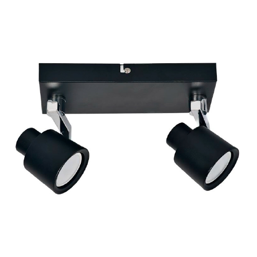 APLIQUE 2LUCES GU10 NEGRO SHEILA