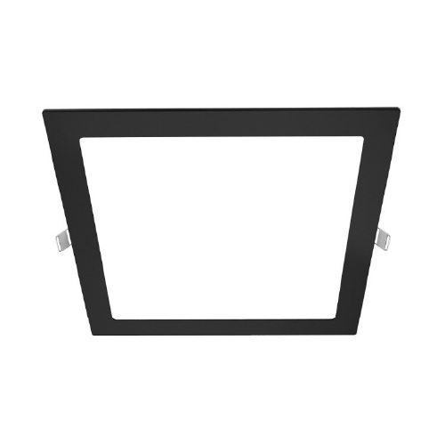 PANEL DE EMBUTIR CUAD. 18W NEGRO 6000K 1620lm 22CMX22CM
