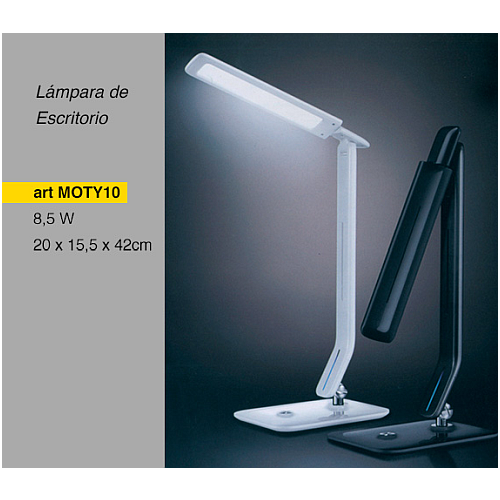 LAMPARA DE MESA ALUMINIO LED 8,5W 3000K BLANCA MOTY10