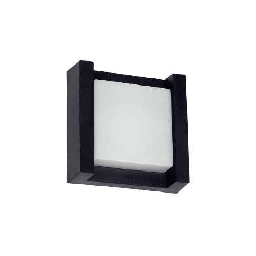 Aplique Tokio de policarbonato de 12W 3000k IP54 negro