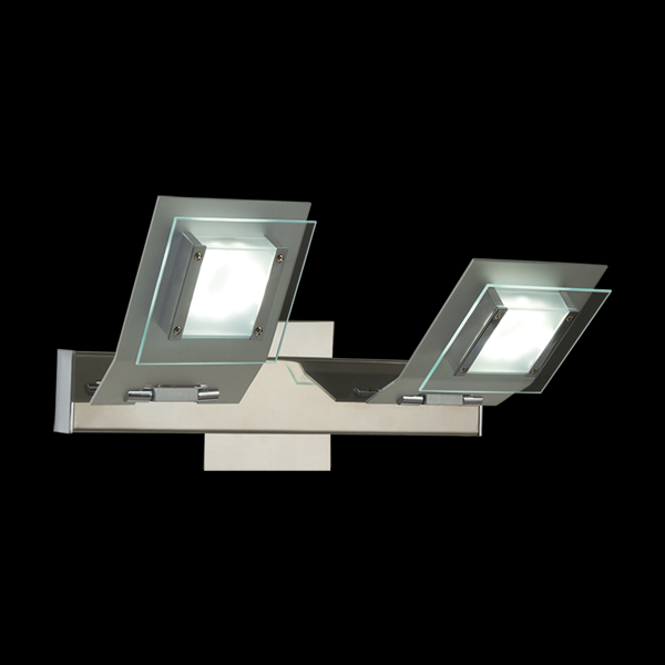 APLIQUE 2 LED 24W 220V VIDRIO -ACERO INOX. 7010/2