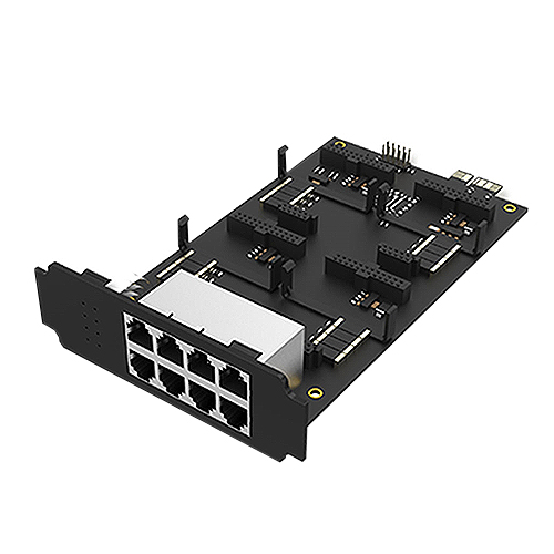 Módulo de Expansión con 4 bahías o zócalos para módulos análogos y GSM