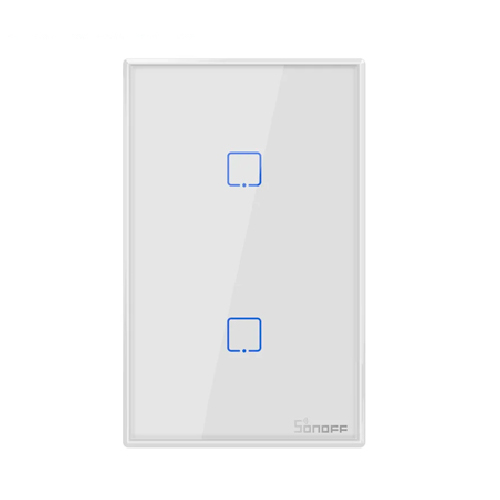 LLAVE INTELIGENTE WIFI DE 2 CANALES PARA EMBUTIR BLANCA (VIDRIO)