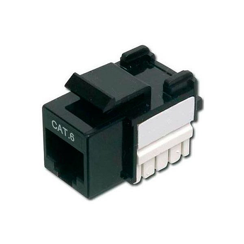 JACK RJ45 CAT6, NEGRO