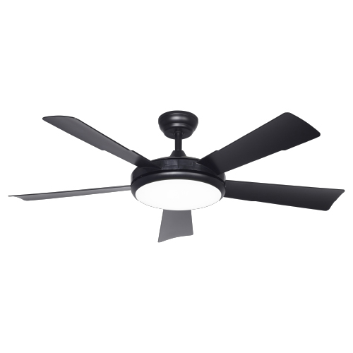 Ventilador de techo con 5 aspas 3000K-4000K-6000K 24W negro