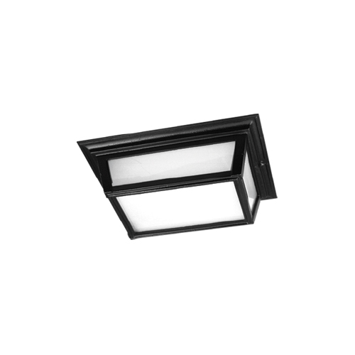 Plafón de fundición de aluminio con vidrio satinado blanco