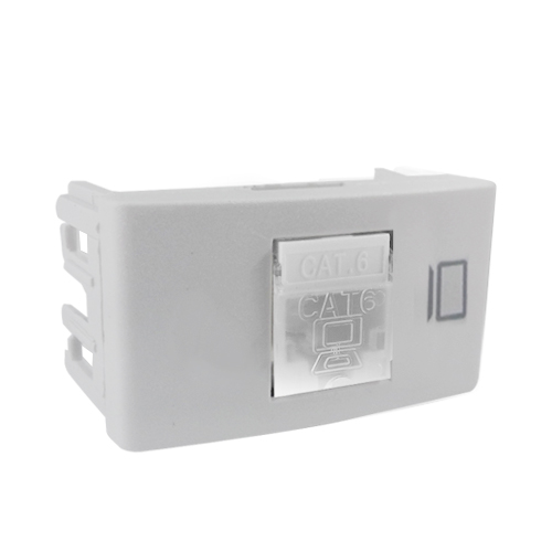 Toma CATV pin fino blanco