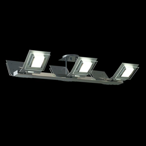 SISTEMA  6 LED 72W 220V VIDRIO-ACERO INOX. 7000/6-P
